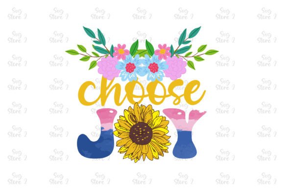 Choose Joy Jesus Sublimation Graphics for T-Shirt Designs