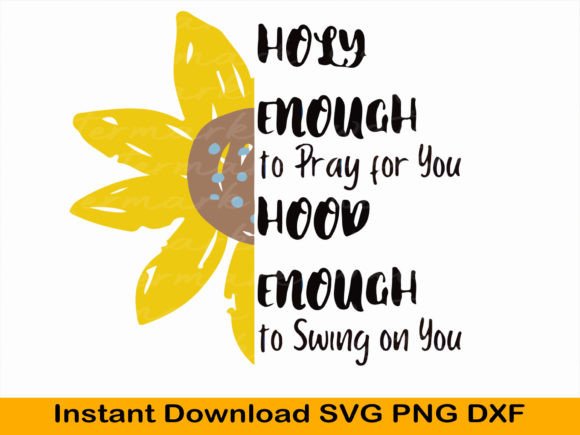 Christian Girl Quote, Holy Enough: Graphics & T-Shirt Designs