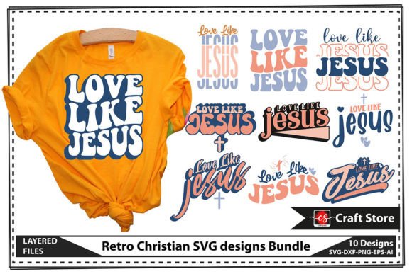 Retro Christian SVG Graphics & T-Shirt Designs