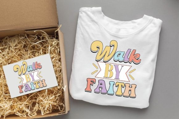 Walk by Faith Christian Svg Design Graphics & T-Shirt Designs